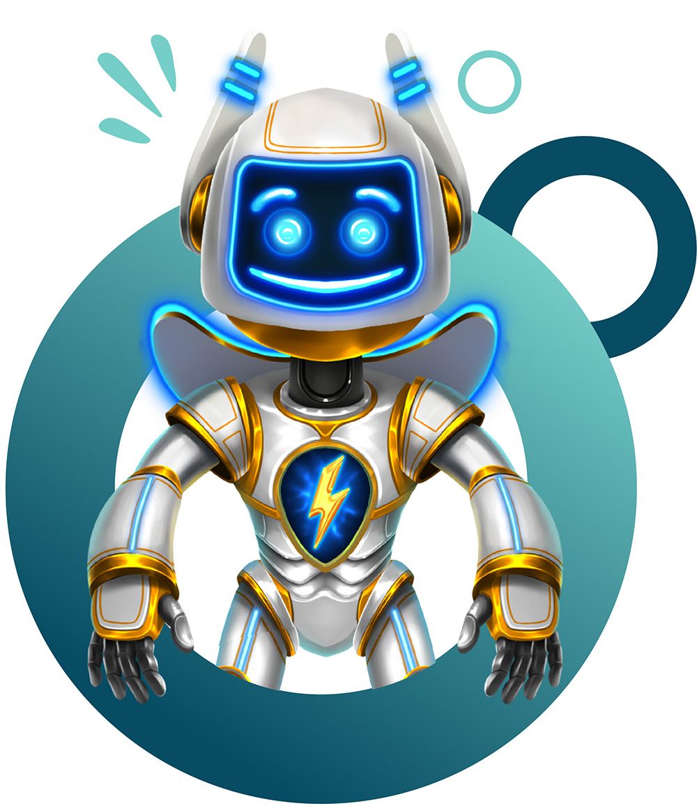 Aristocrat IT robot graphic